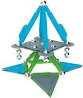 Supermag magneetspeelgoed Stix staal groen/blauw 50 delig