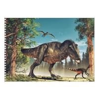 Bellatio A4 Dinosaurus Schetsboek/ Tekenboek/ Kleurboek/ Schetsblok Wit Papier chetsboeken