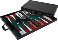 HOT Games Backgammon Zwart Luxe groen/rood/wit
