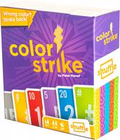 Shuffle kaartspel Color Strike karton paars/groen 111 delig