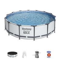 Bestway Steel Pro MAX Frame Pool, 427 x 107 cm, Komplett-Set mit Filterpumpe, 56950