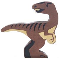 Carletto Tender Leaf 7504762 - Velociraptor, Dinosaurier, Holz, Höhe: 8 cm