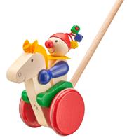 schmidtspielegmbh Selecta Spielzeug Trotto Schiebefigur, Schiebe Figur, Kleinkindspiel, Kleinkindspielzeug, Holz, 17 cm, 62029