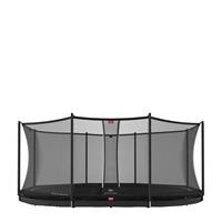BERG Trampoline Grand Favorit met Veiligheidsnet afetynet Comfort - InGround - 520 x 350 cm - Zwart