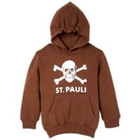 ST.PAULI St. Pauli kinder hoodie schedel bruin