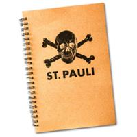 ST.PAULI St. Pauli college notitieblok schedel DinA5