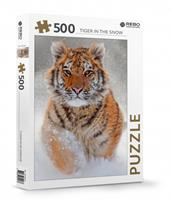 Rebo Productions legpuzzel Tiger In The Snow karton 500 stukjes