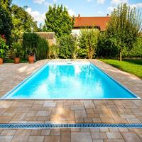 Gartentraum.de Garten Pool mit Skimmer aus Polypropylen - rechteckig - mit Stufen - Ibiza / 150x610x310cm (HxBxT) / Blau