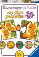 Ravensburger Verlag Ravensburger Kinderpuzzle - Tiere und ihre Kinder - 9x2 Teile my first Puzzle für Kinder ab 2 Jahren