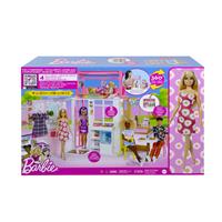 Barbie Puppenhaus »klappbar inkl. Puppe (blond) und Zubehör«, zum Mitnehmen, klappbar