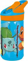 Stor drinkfles Pokémon junior 480 ml tritan blauw/oranje