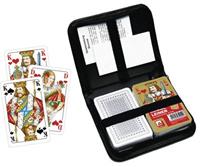 Nürnberger-Spielkarten Doppelrommé - PREMIUM LEINEN - im Lederetui