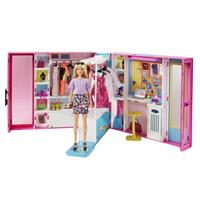Barbie poppenhuis Droomkast meisjes 46x 32 cm roze 27 delig