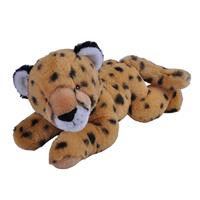 Wild Republic Pluche knuffel dieren Eco-kins jachtluipaard/cheetah van 30 cm -