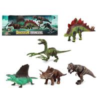 Fiesta carnavales Speelgoed dino dieren figuren 5x stuks dinosaurussen -