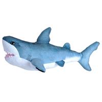 Wild Republic Pluche knuffel witte haai van 35 cm -