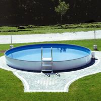 Steinbach Stahlwand Swimming Pool 'Styria rund' blaue Poolfolie Ø 350 x 120 cm