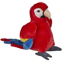 Nature Plush Planet Pluche knuffel dieren rode Macaw papegaai vogel van 28 cm -