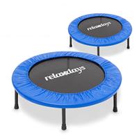 RELAXDAYS Fitness Trampolin, 91 cm Durchmesser, Indoortrampolin, belastbar bis 100 kg, Fitness und Ausdauertraining, blau