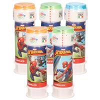 Spiderman 6x Marvel  bellenblaas flesjes met bal spelletje in dop 60 ml voor kinderen