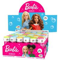 Barbie 6x  bellenblaas flesjes met bal spelletje in dop 60 ml voor kinderen