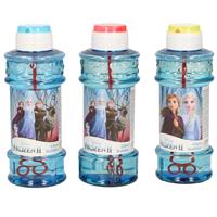 Disney 3x  Frozen 2 bellenblaas flesjes met bal spelletje in dop 300 ml voor kinderen