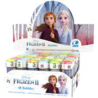 Disney 24x  Frozen 2 bellenblaas flesjes met bal spelletje in dop 60 ml voor kinderen