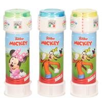 Disney 4x  Mickey Mouse bellenblaas flesjes met bal spelletje in dop 60 ml voor kinderen