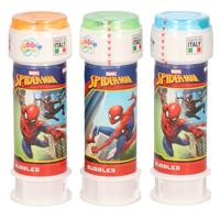Spiderman 4x Marvel  bellenblaas flesjes met bal spelletje in dop 60 ml voor kinderen
