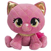 P-Lushes Pets Pluche designer knuffel  kat/poes roze 15 cm -