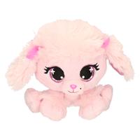 P-Lushes Pets Pluche designer knuffel  poedel roze 18 cm -