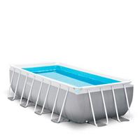 Intex Frame Swimming Pool Set 'Prism Quadra IV' grau 488 x 244 x 107 cm Inkl. Kartuschenfilteranlage