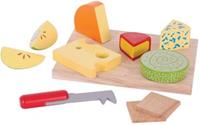 BigJigs Holzküche Zubehör Käse-Teller Set