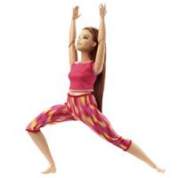 Mattel Barbie Made to Move Puppe (rothaarig) im roten Yoga Outfit