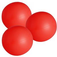 Trendoz 6x stuks opblaasbare zwembad strandballen plastic rood 28 cm -