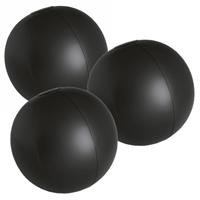 Trendoz 6x stuks opblaasbare zwembad strandballen plastic zwart 28 cm -