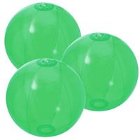 Trendoz 10x stuks opblaasbare strandballen Beach fun plastic groen 28 cm -