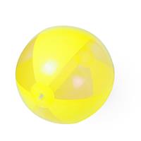 Trendoz Opblaasbare strandbal plastic geel 28 cm -