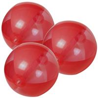 Trendoz 6x stuks opblaasbare strandballen plastic rood 28 cm -