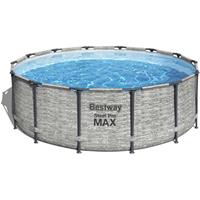 Bestway Steel Pro MAX™ Ersatzpool ohne Zubehör Ø 427 x 122 cm, Steinwand-Optik, rund