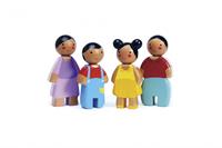 Tender Leaf Toys Sonnige Puppenfamilie 20 X 4 Cm Aus Holz 4-teilig