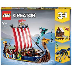 LEGO 31132 Vikingschip met Midgardslang