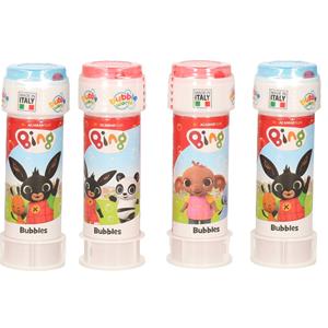 Shoppartners 4x Bing konijn bellenblaas flesjes met bal spelletje in dop 60 ml voor kinderen