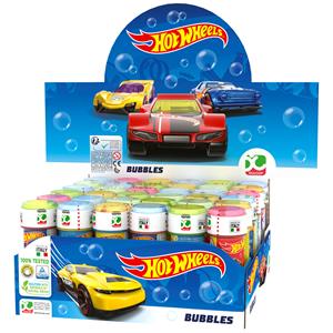 Hot Wheels 4x  race autos bellenblaas flesjes met bal spelletje in dop 60 ml voor kinderen