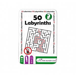 The Purple Cow Farbblock 50 Labyrinths Junior 6 X 11 Cm Papier