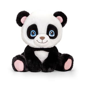 Keel Toys Pluche knuffel dier zwart/witte panda 25 cm -