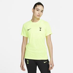 Nike Tottenham Hotspur  voetbaltop met Dri-FIT en korte mouwen voor dames - Geel