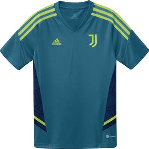 adidas Juventus Trainingsshirt 2022-2023 Kids Blauw Geel