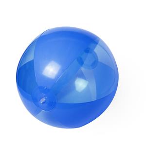 Trendoz Opblaasbare strandbal plastic blauw 28 cm -