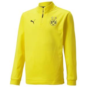 PUMA Dortmund Trainingsshirt Kwartrits Pre Match - Geel/Zwart Kinderen